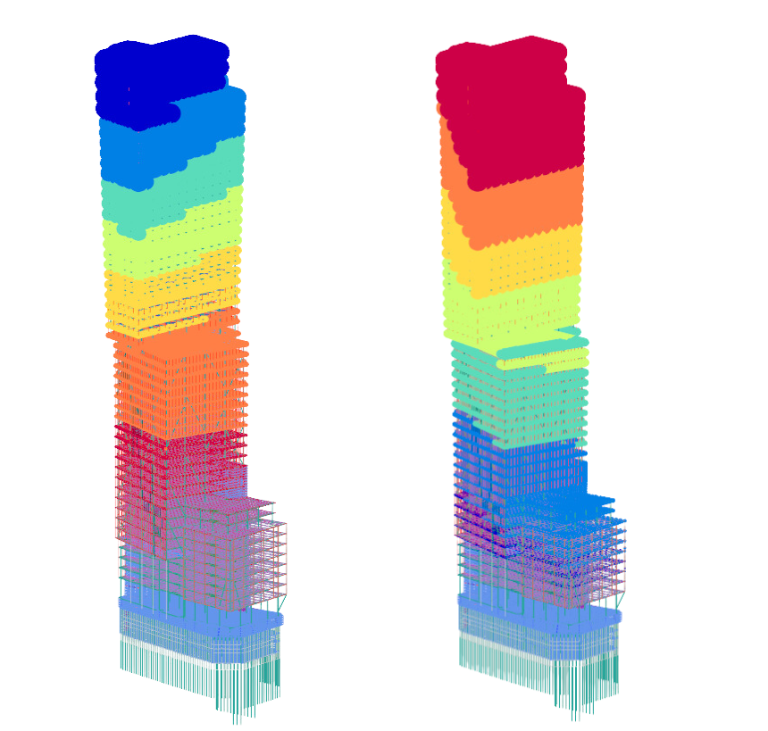 GSA model: Approximate building deflections - 8bishops gate, Arup
